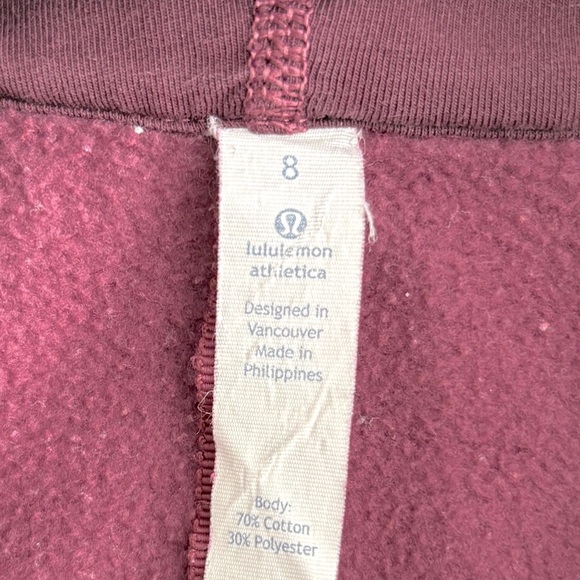 Lululemon Scuba Hoodie – Rose Print Burgundy (Size 8) - Picture 4 of 4